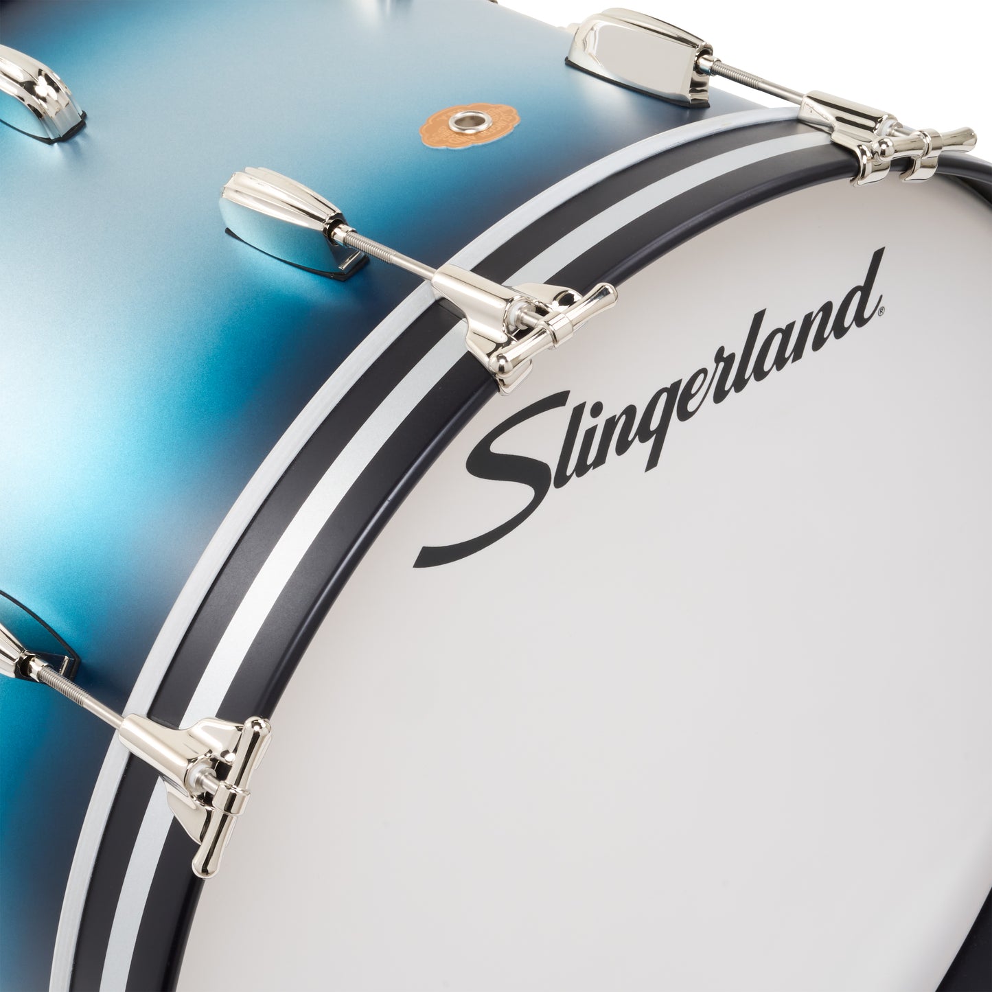 Slingerland Radio King 4-Piece Shell Kit - Silver to Blue Duco