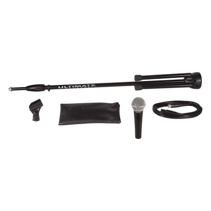 Shure Stage Performance Kit with SM58 + Cable + Stand Bundle