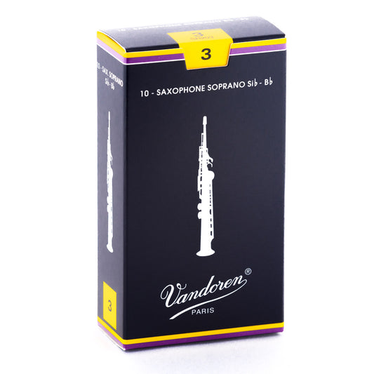 Vandoren Traditional Soprano Saxophone 10-Pack of 3 Reeds