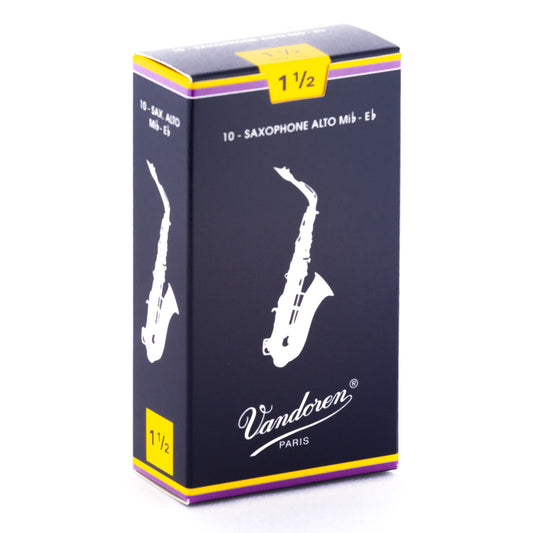 Vandoren Traditional Alto Saxophone 10-Pack of 1.5 Reeds