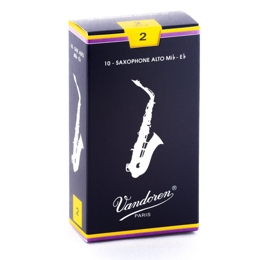 Vandoren Traditional Alto Saxophone 10-Pack of 2 Reeds
