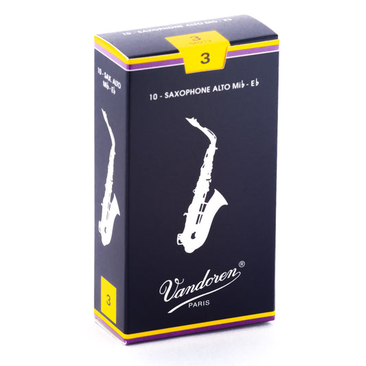 Vandoren Traditional Alto Saxophone 10-Pack of 3 Reeds