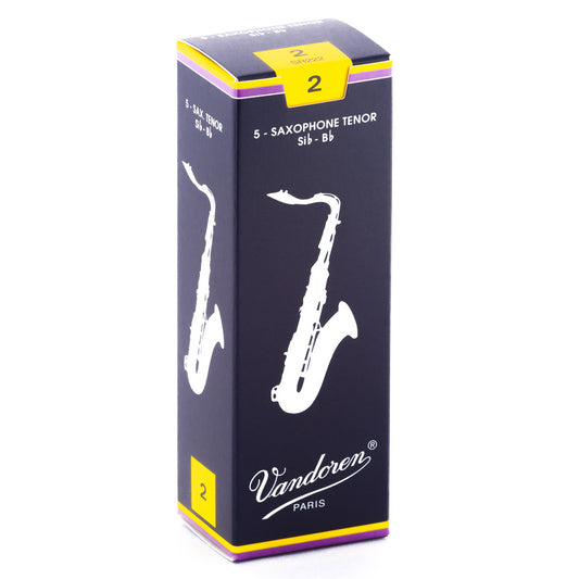 Vandoren Traditional Tenor Saxophone Reeds - 5-Pack of 2.0 Strength