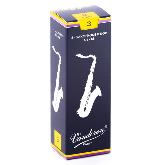 Vandoren Traditional Tenor Saxophone Reeds - 5-Pack of 3.0 Strength