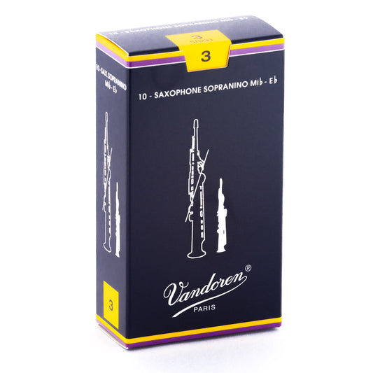 Vandoren SR233 Sopranino Sax Traditional Reeds Strength 3