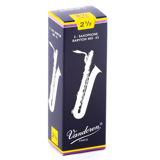 Vandoren Traditional Baritone Saxophone 5-Pack of 2.5 Reeds