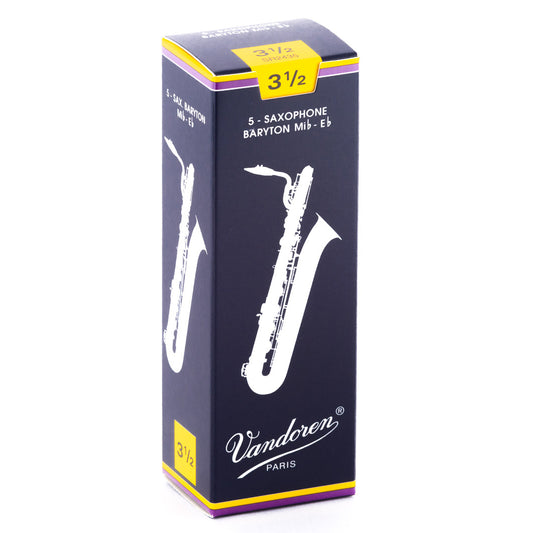 Vandoren Traditional Baritone Saxophone 5-Pack of 3.5 Reeds