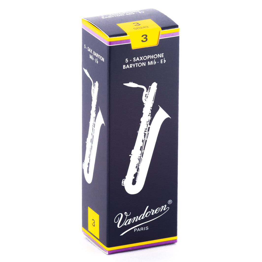 Vandoren Traditional Baritone Saxophone 5-Pack of 3.0 Reeds