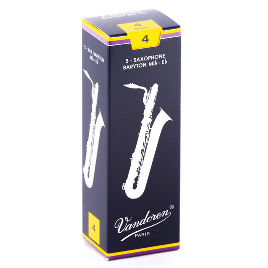 Vandoren Traditional Baritone Saxophone 5-Pack of 4.0 Reeds