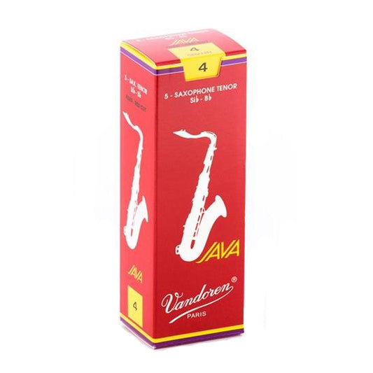 Vandoren SR274R Java Red Tenor Sax Reeds - 5-Pack of 4.0 Strength