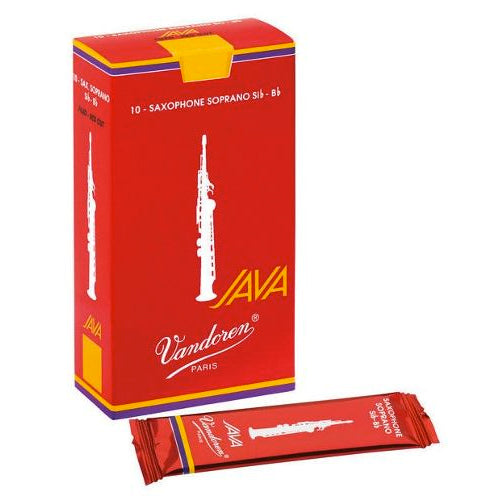 Vandoren Java Red Soprano Saxophone Reeds, 10Ct, 2.5 Strength
