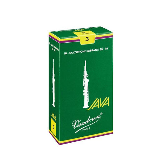 Vandoren SR303 Java Soprano Sax Reeds, 10CT, 3.0 Strength