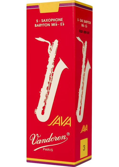 Vandoren JAVA Red Baritone Saxophone Reeds 5ct Size 2.5