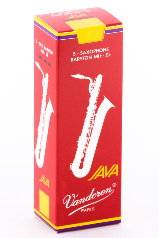 Vandoren Java Red Baritone Saxophone Reeds, 5ct, Size 2