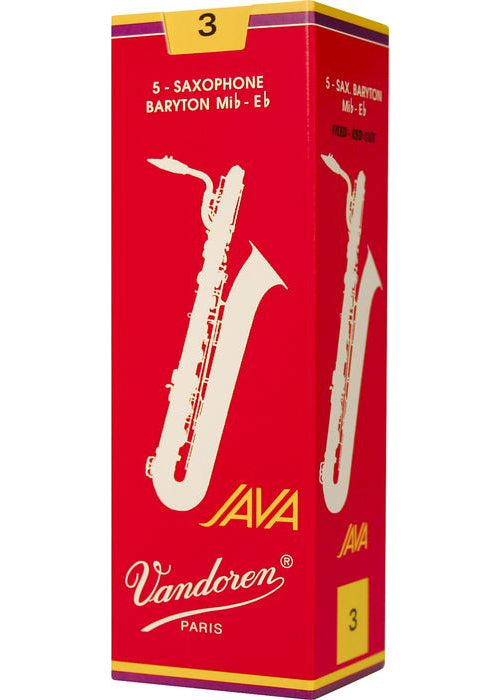 Vandoren JAVA Red Baritone Saxophone Reeds 5ct size 3