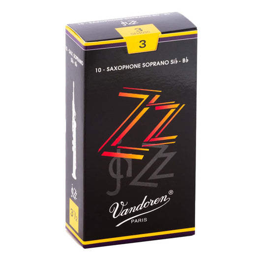 Vandoren SR403 Soprano Sax ZZ Reeds Strength 3; Box of 10