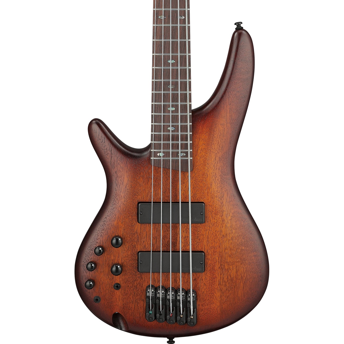 Ibanez SR505A SR Standard Left Handed 5-String Electric Bass - Mahogany Brown Burst