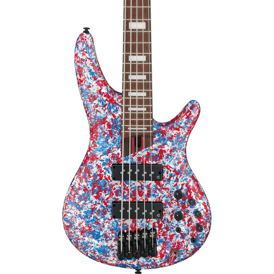 Ibanez SR5A250 SR Premium 5-String Electric Bass - Red, White and Blue