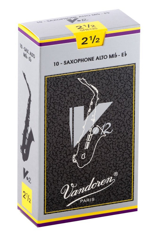 10-Pack of Vandoren 2.5 Alto Saxophone V12 Reeds