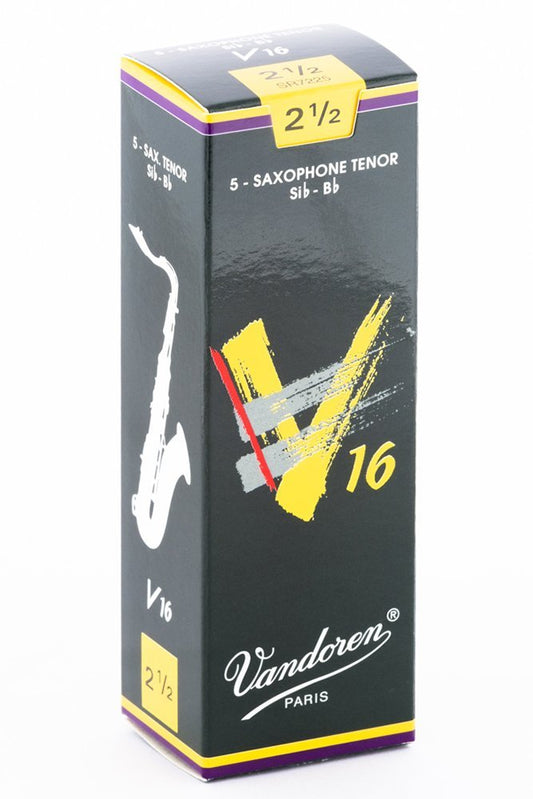 5-Pack of Vandoren 2.5 Tenor Saxophone V16 Reeds