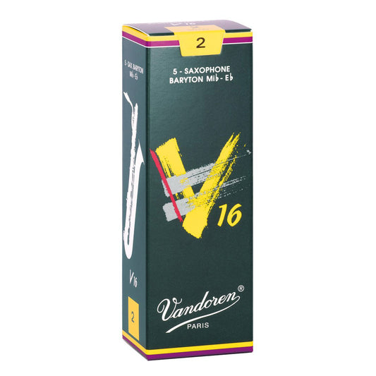 Vandoren SR742 Baritone Sax V16 Strength 2, Box of 5 Reeds