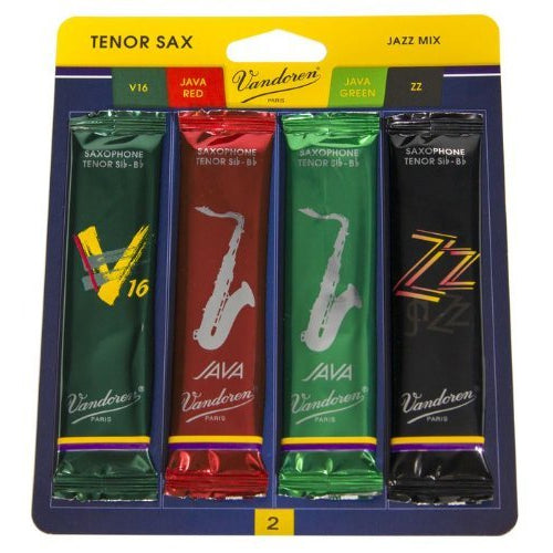 Vandoren SRMIXT2 Tenor Saxophone 2.0 Strength Jazz Reed Variety Pack