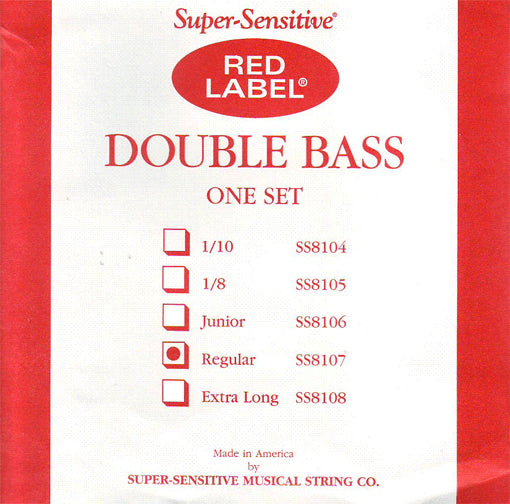 Red Label SS8107 Super Sensitive Medium 3/4 Bass Strings