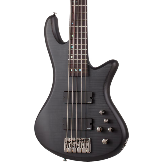 Schecter Stiletto Studio-5 5-String Electric Bass - See-Thru Black Satin