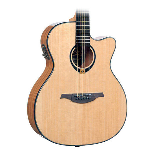 Lag T80ACE Acoustic-Electric Solid Spruce Top Guitar - Natural