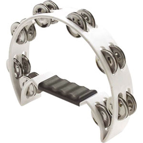 Stagg TAB2WH Half Moon Tambourine, 16 Jingles in White
