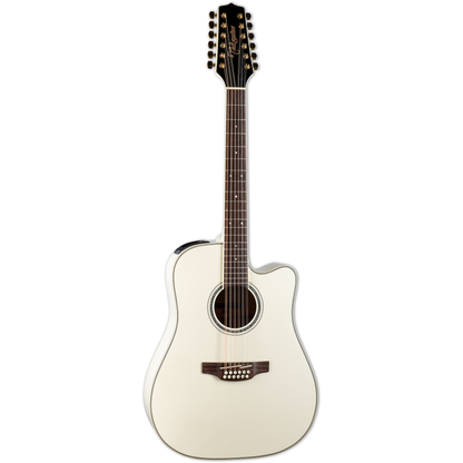 Takamine GD37CE 12 String Dreadnought Acoustic Electric Guitar - Pearl White