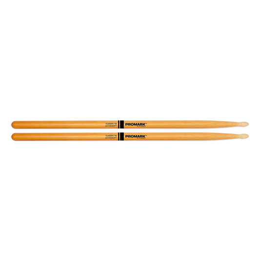 Promark ActiveGrip Classic 7A Drumsticks, Oval Tip, Clear