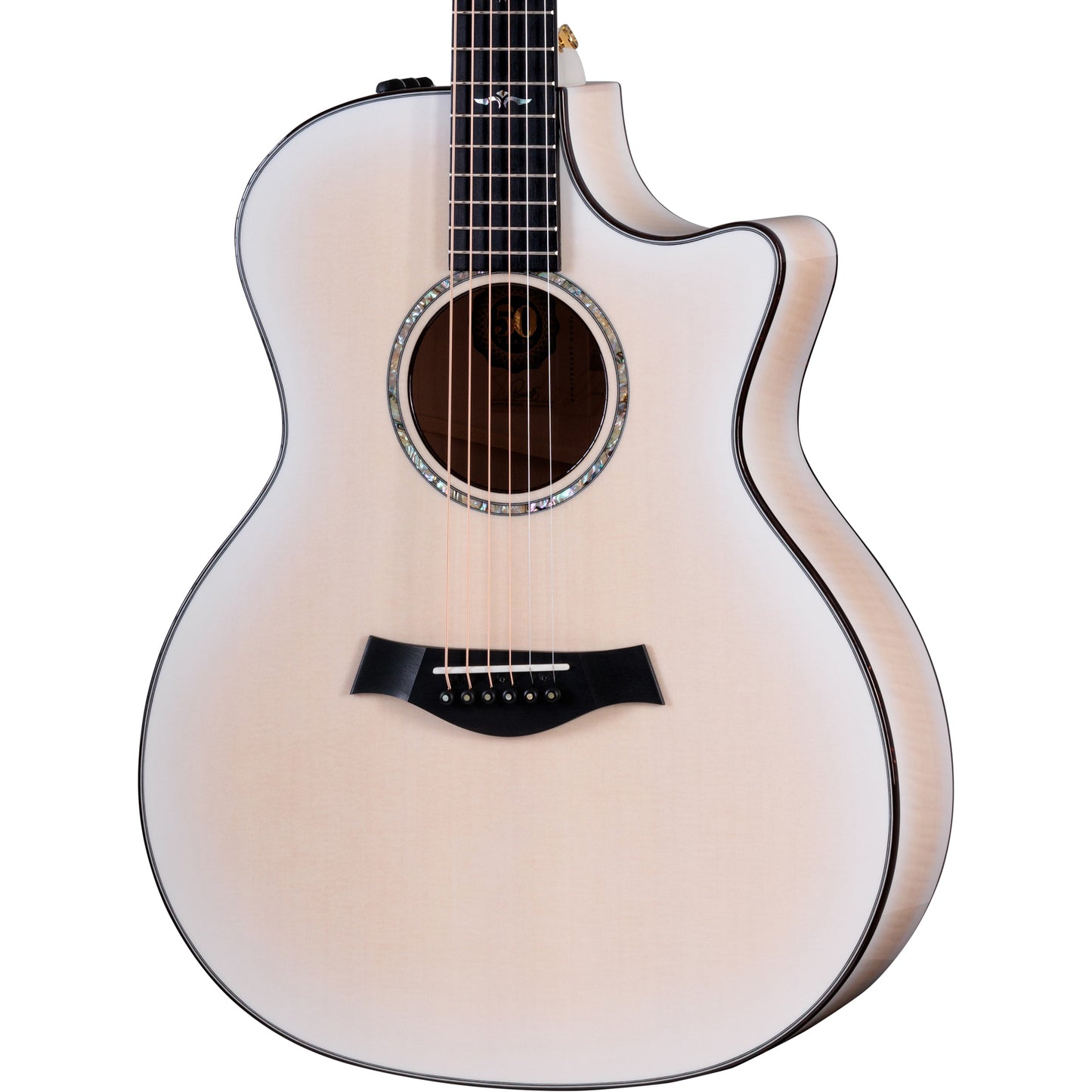 Taylor 614ce 50th Anniversary Limited Edition Acoustic Electric Guitar, Trans White
