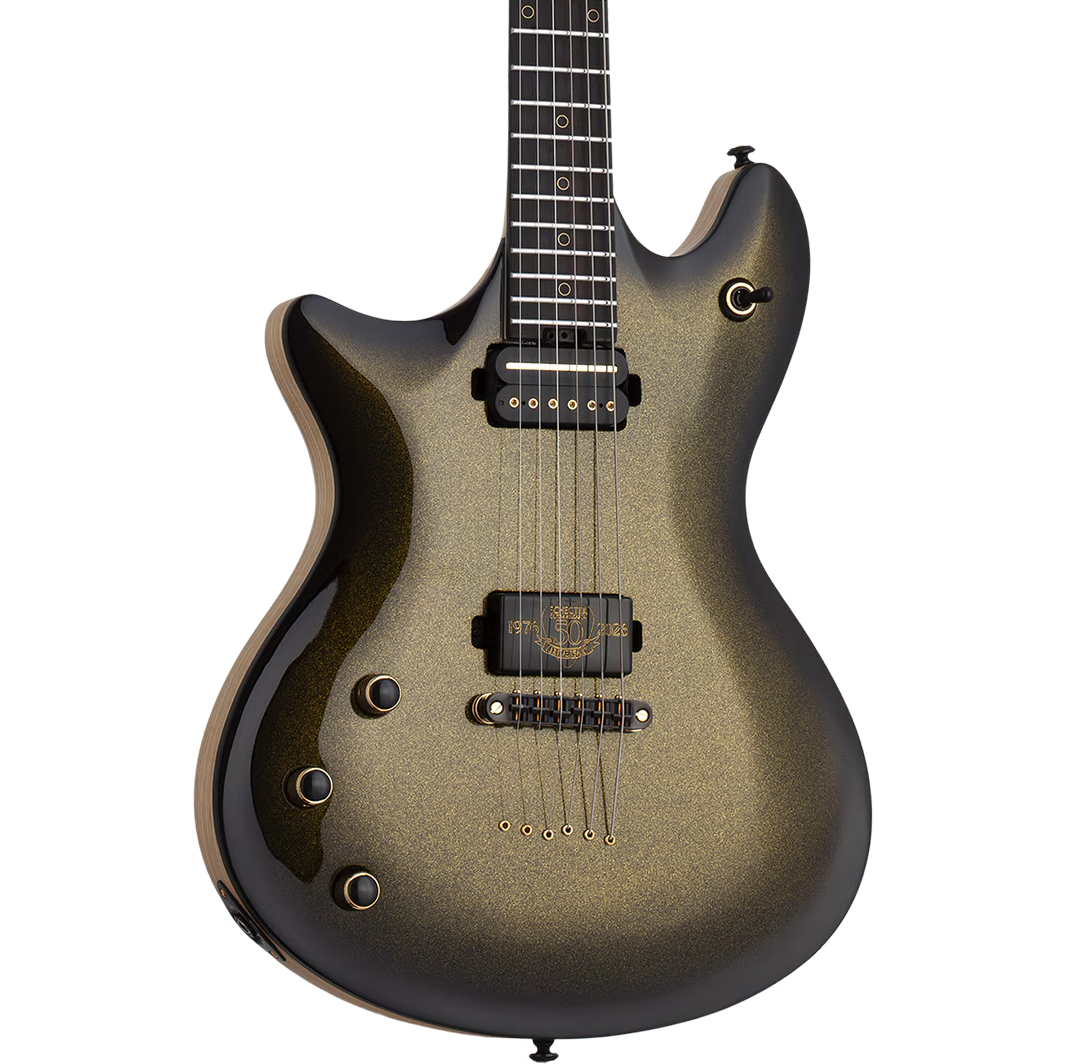 Schecter Tempest 50th Anniversary Left Handed Electric Guitar - Gold Burst