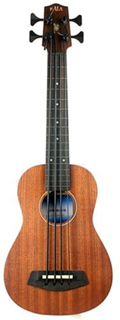 Kala U Bass 20” Scale Fretless Bass Ukulele All Solid Mahogany w/ Case
