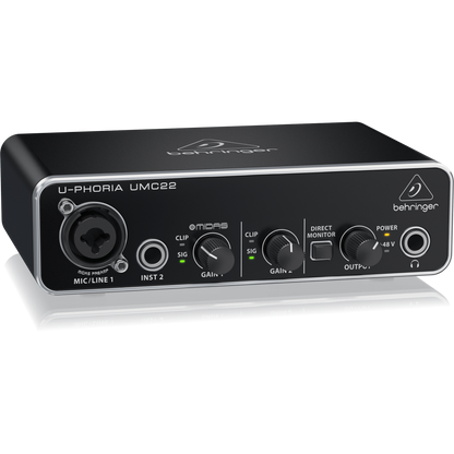 Behringer U-PHORIA UMC22 2x2 USB 2 Audio/Midi Interface