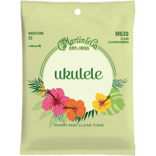 Martin M630 Ukulele Strings, Clear Fluorocarbon, Baritone