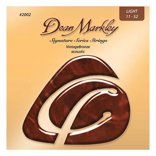 Dean Markley Signature Vintage Bronze Acoustic Strings, 11-52, 2002, Light