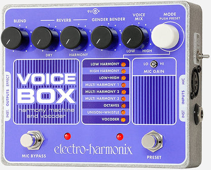 Electro Harmonix Voicebox Vocal Harmony Machine Vocoder Pedal