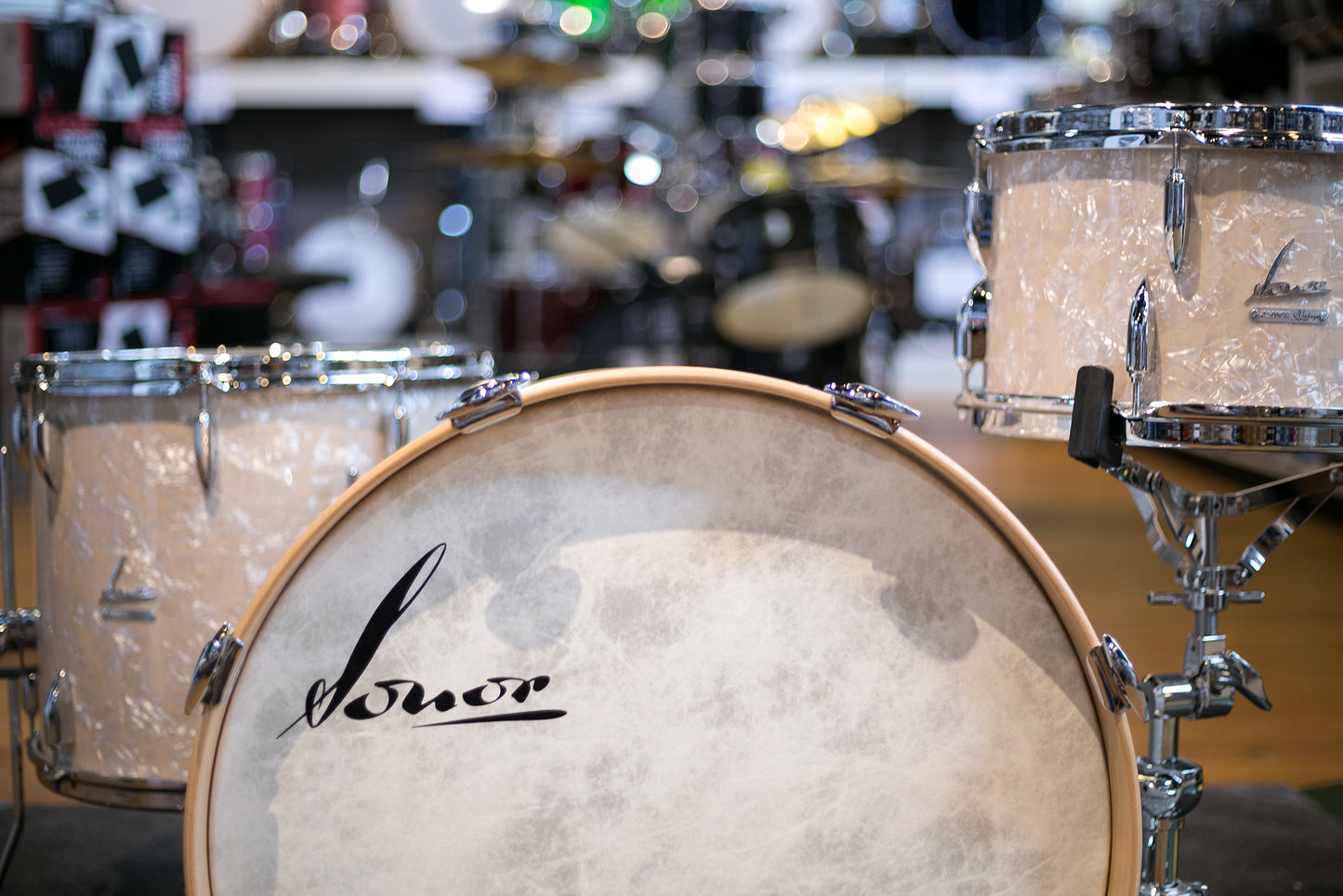 Sonor Vintage Series 3pc Shell Kit in Vintage Pearl (VT15THREE22NMVPRL)