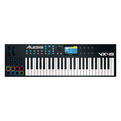 Alesis VX49 | 49-Key USB MIDI Keyboard & Drum Pad Controller W/Color Screen (VX49)