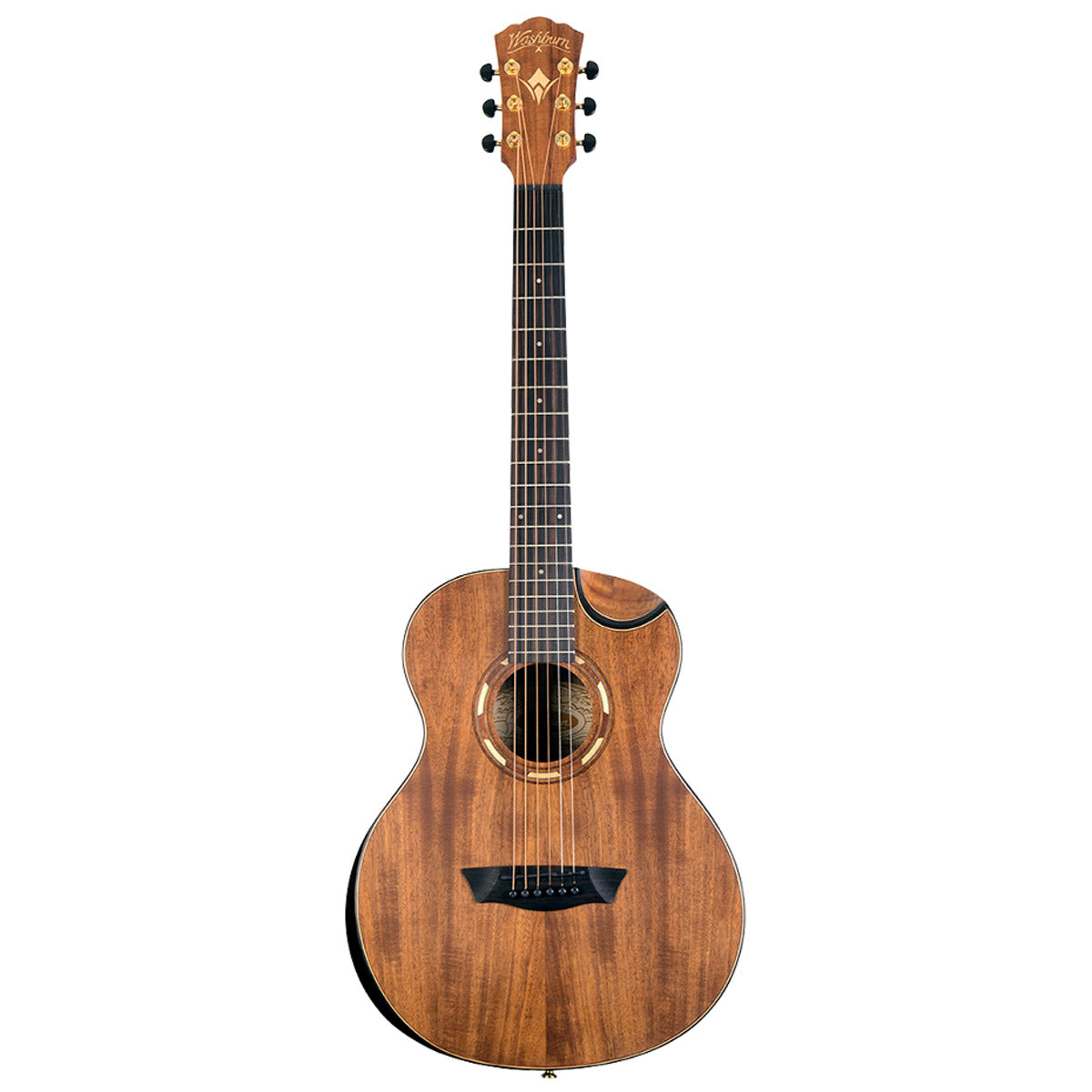 Washburn Comfort Series G-Mini 55 Koa Acoustic Guitar w/ Gig Bag