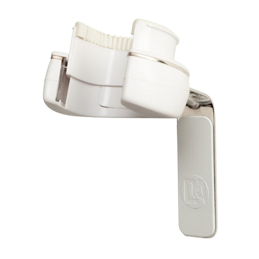 D&A Guitar Gear Headlock Hanging Guitar Stand in Chrome and White