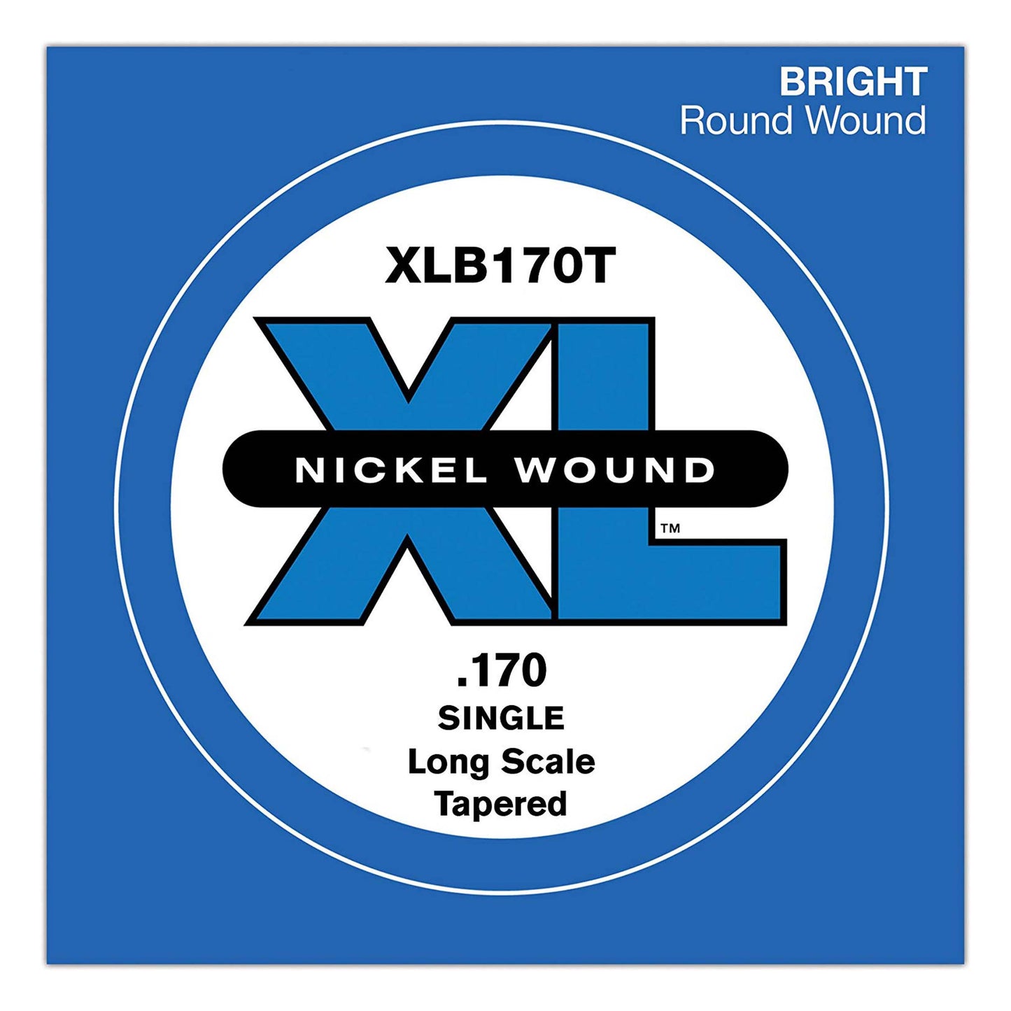 D'Addario XLB170T Nickel Wound Bass Single String, Long Scale.170, Tapered