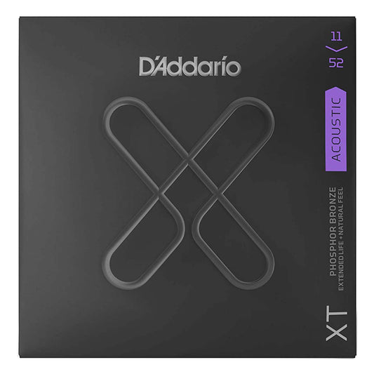 D'Addario XT Phosphor Bronze Acoustic Guitar Strings, Custom Light, 11-52