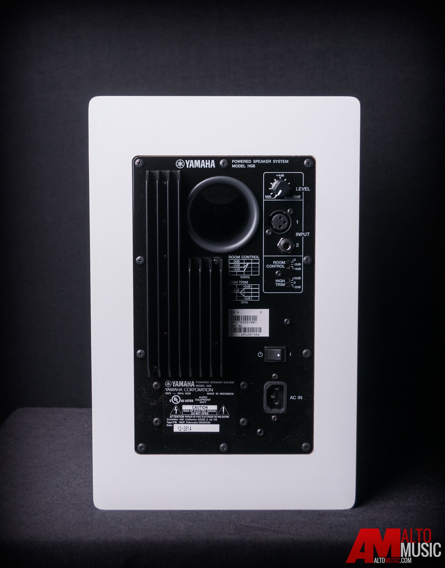 Yamaha HS8 Single 8" Powered Studio Monitor in White