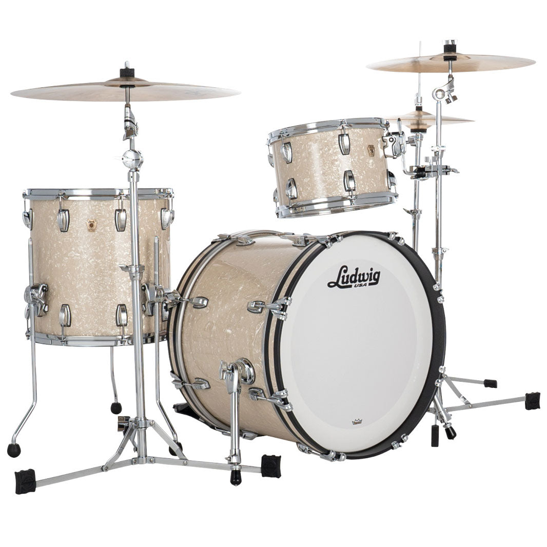 Ludwig Classic Maple Downbeat 3-Piece Shell Kit - Vintage White Marine