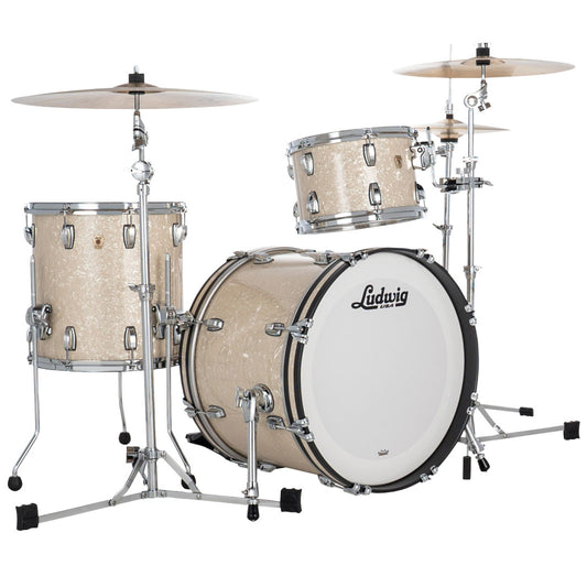Ludwig Classic Maple Downbeat 3-Piece Shell Kit - Vintage White Marine