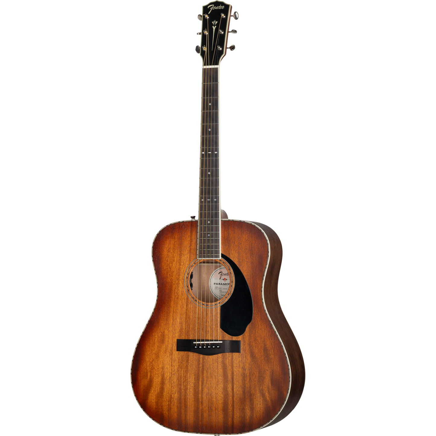 Fender Paramount PD-220E Dreadnought Acoustic Electric Guitar - Aged Cognac Burst