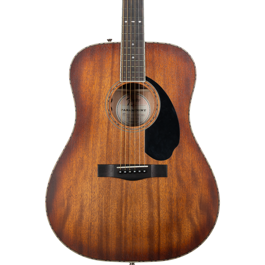 Fender Paramount PD-220E Dreadnought Acoustic Electric Guitar - Aged Cognac Burst